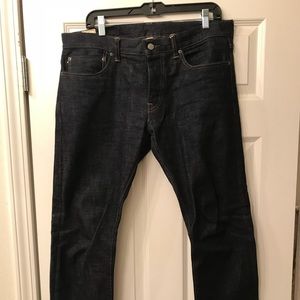 J.Crew 484 Slim Stretch Selvedge Jean Raw Indigo